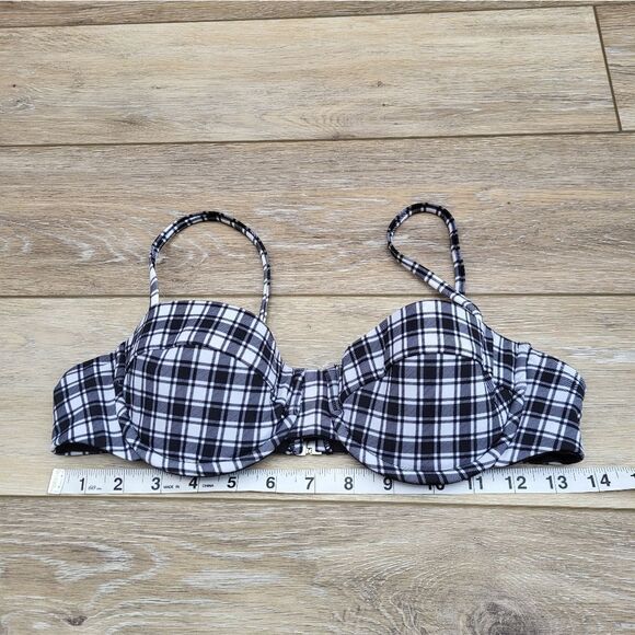 2 Piece Veronica Beard black and whiteGingham Bikini set - Picture 8 of 15